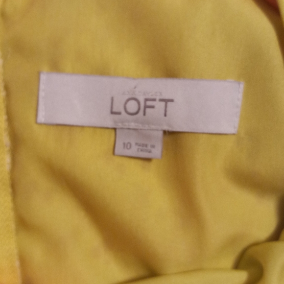 Ann Taylor Loft White Lace, Lime Green Lined Dress, Size 10 - Picture 2 of 9